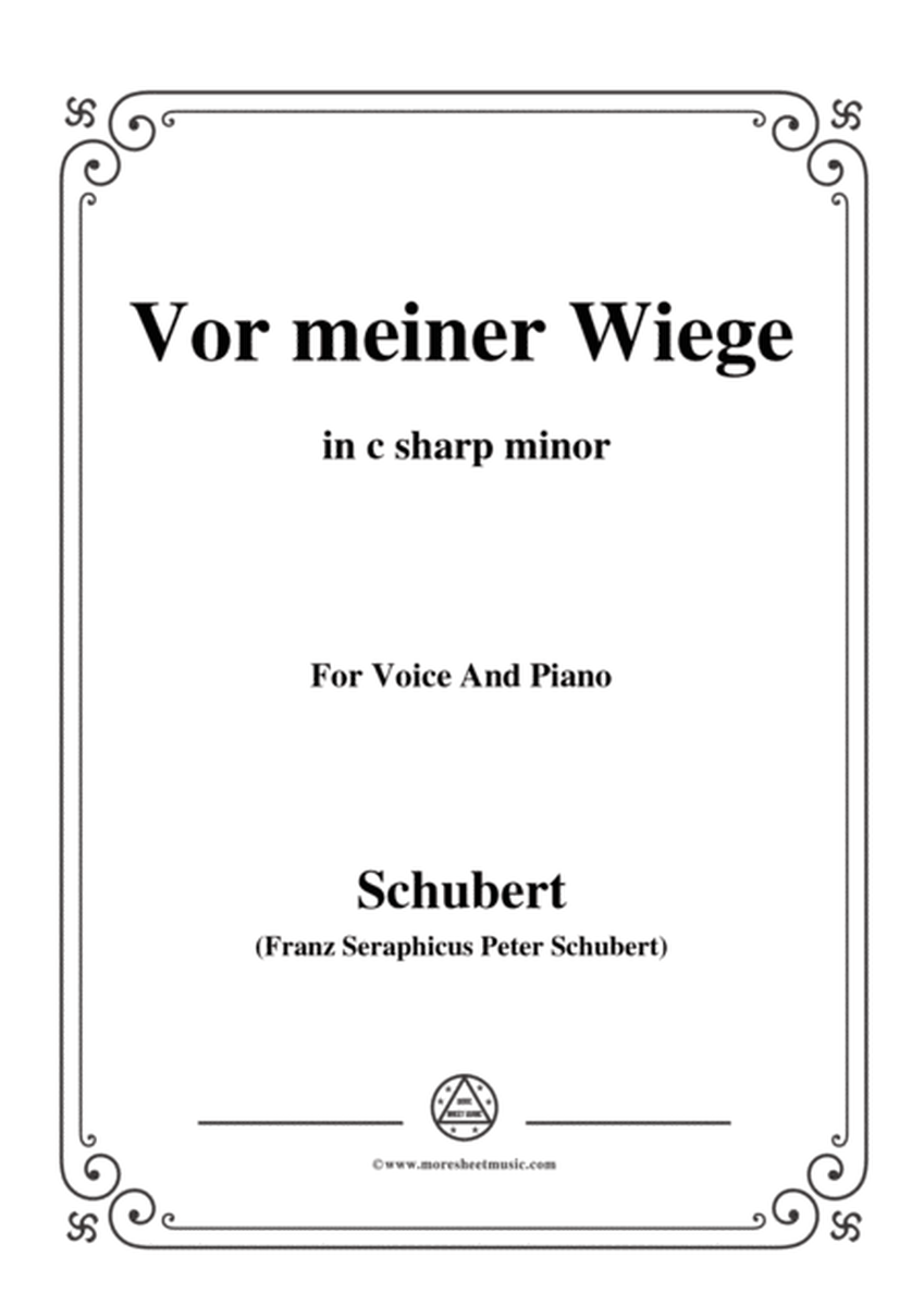Schubert-Vor meiner Wiege,in c sharp minor,Op.106,No.3,for Voice and Piano image number null