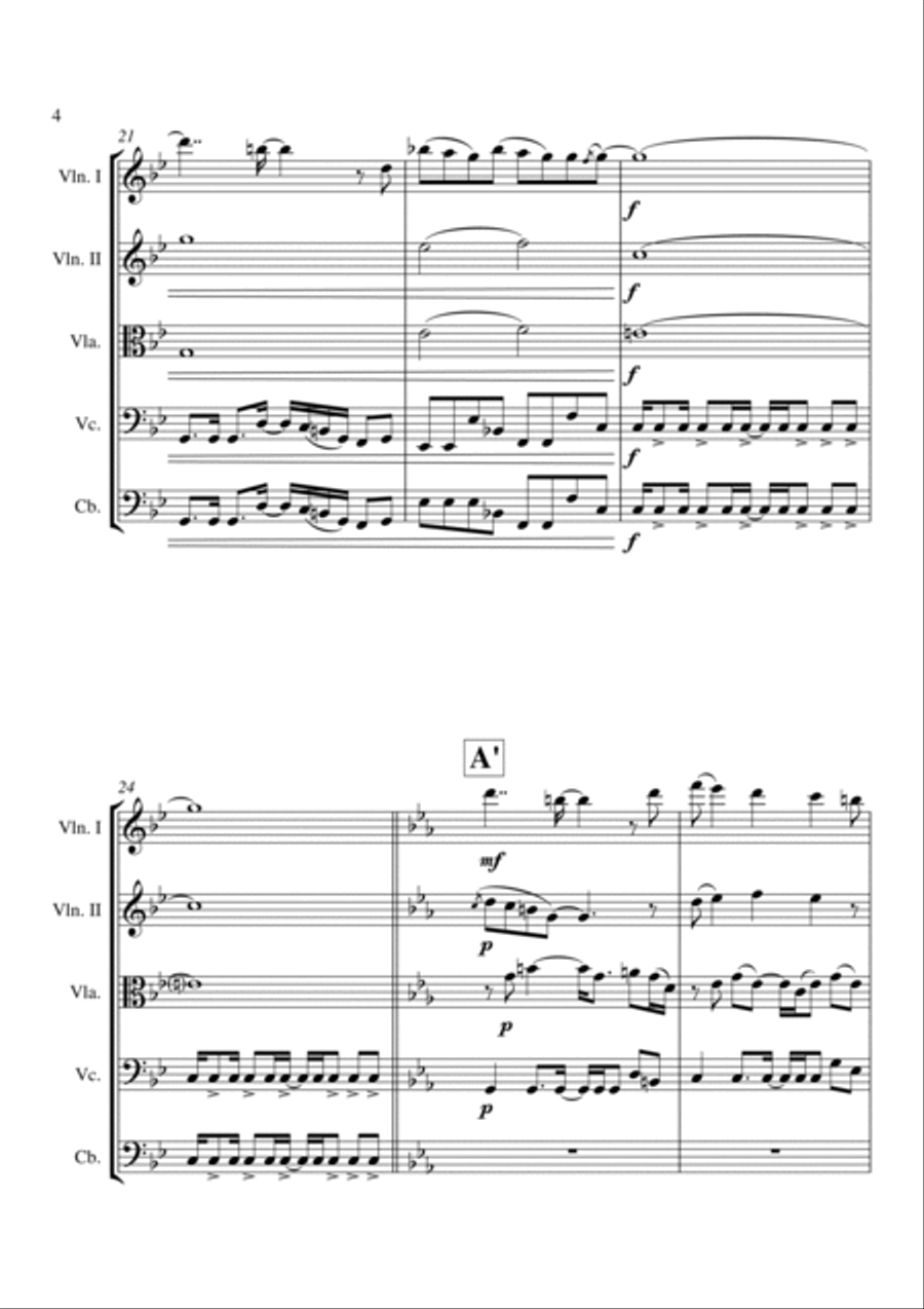 Quinteto de Cuerdas String Quintet scores gallery preview page 4