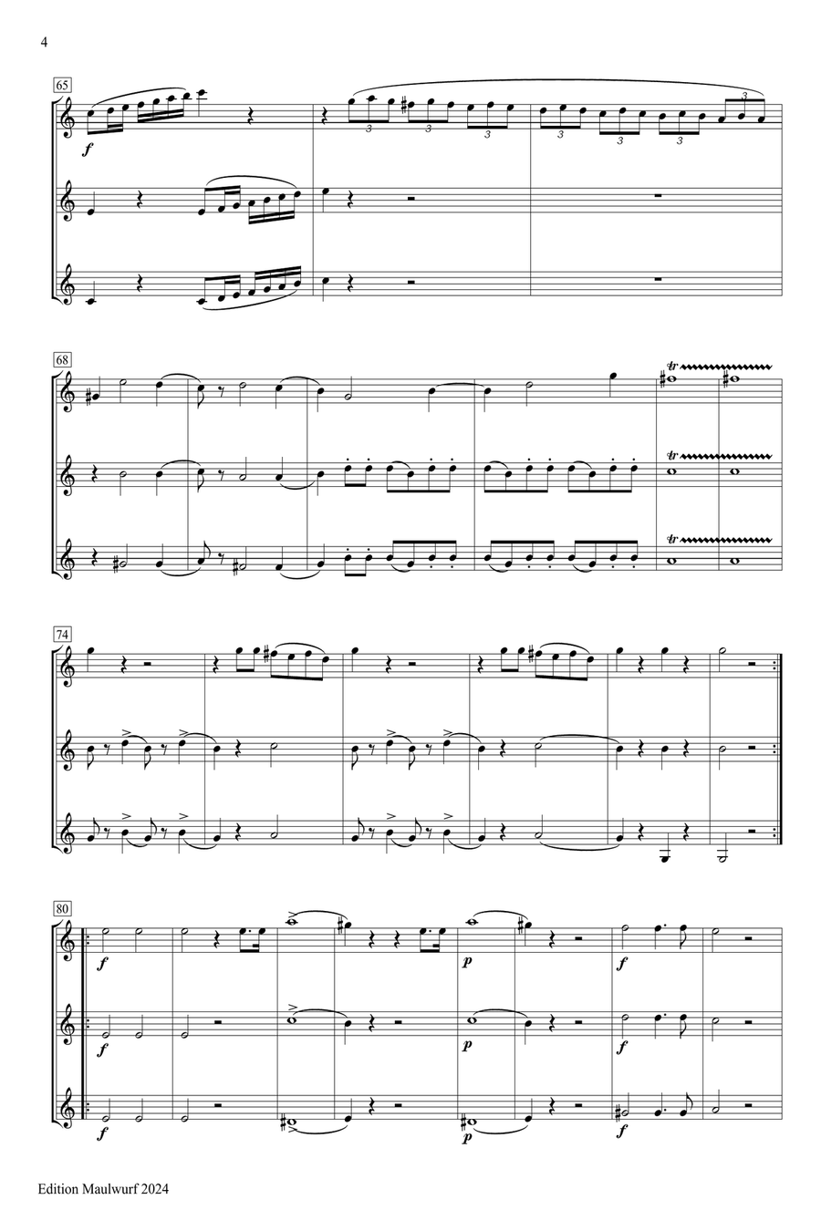 Horn Trio Brass Trio scores gallery preview page 4