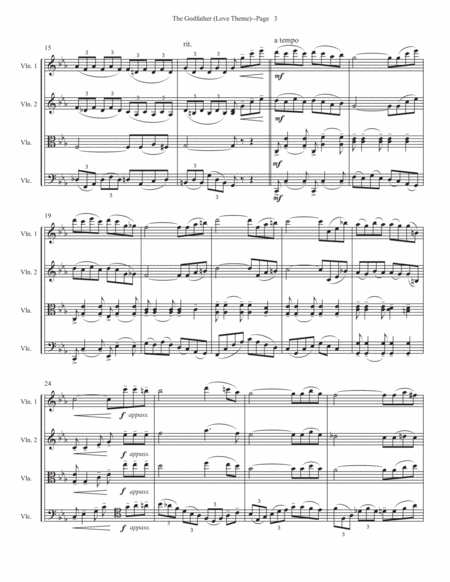 The Godfather (love Theme) by Nino Rota Cello - Digital Sheet Music