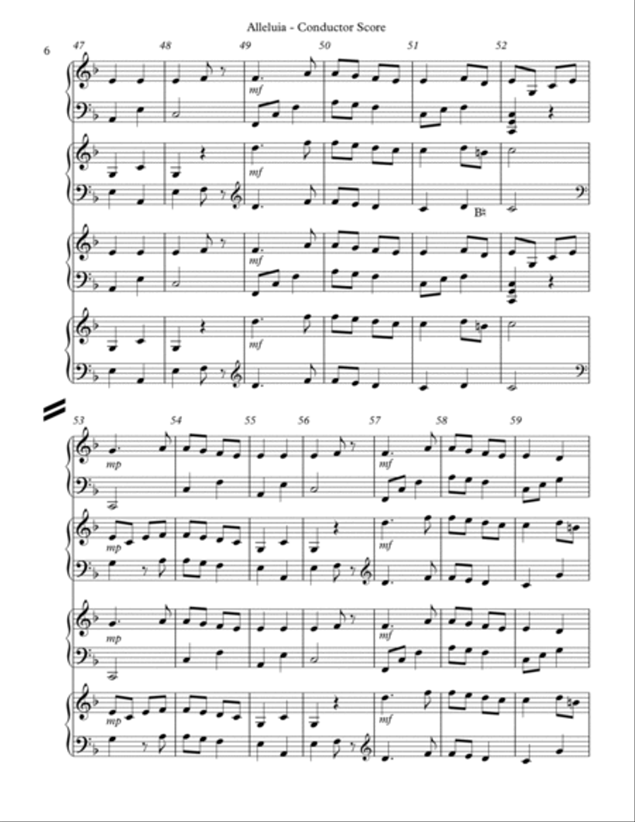 Alleluia from "Exsultate, Jubilate" K165, Conductor Score image number null