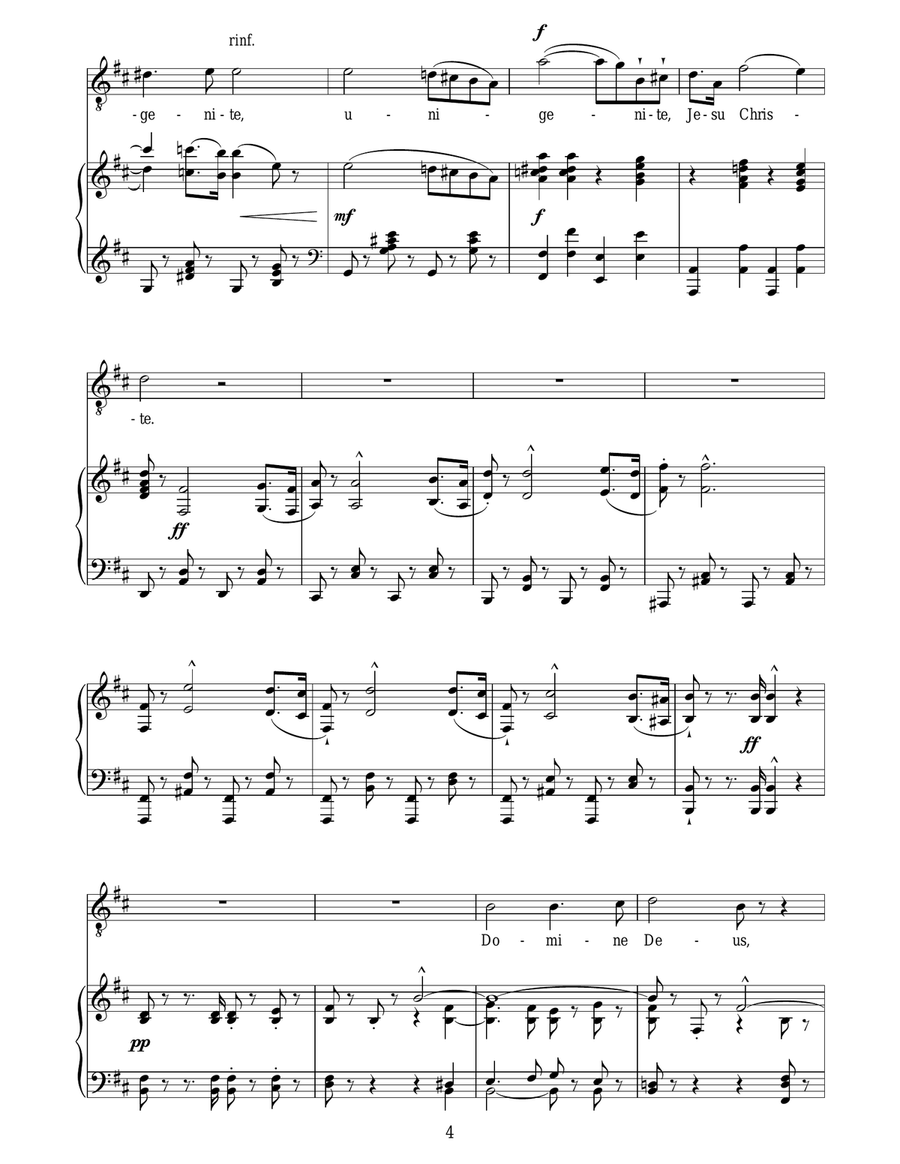 Domine Deus Piano, Vocal scores gallery preview page 4