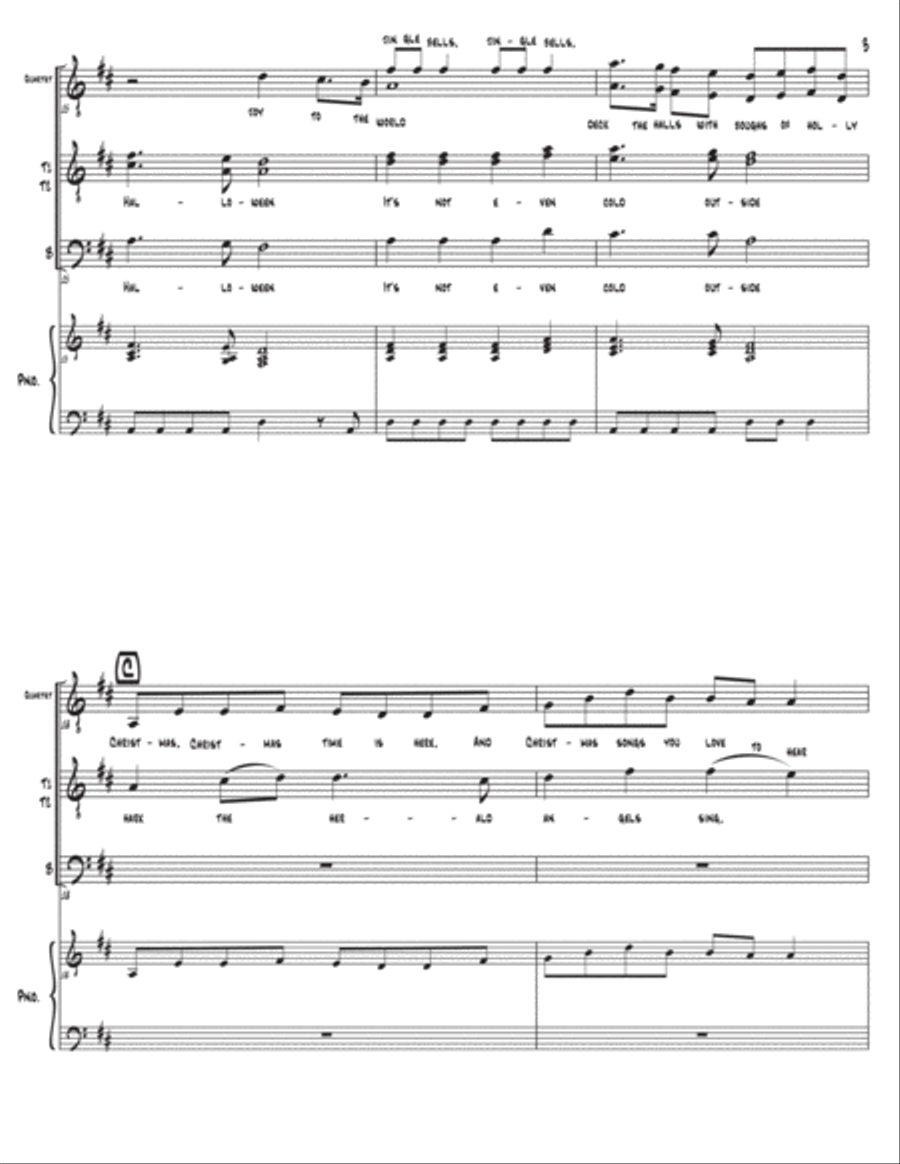 The Christmas Can-Can (as performed by Straight No Chaser) - Three-Part Male 3-Part scores gallery preview page 4