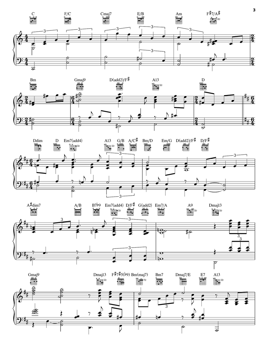 I Woke Up Early One Morning Piano, Vocal, Guitar scores gallery preview page 3
