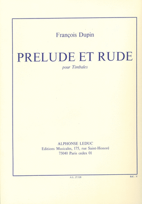 Book cover for Prelude Et Rude (percussion Solo)