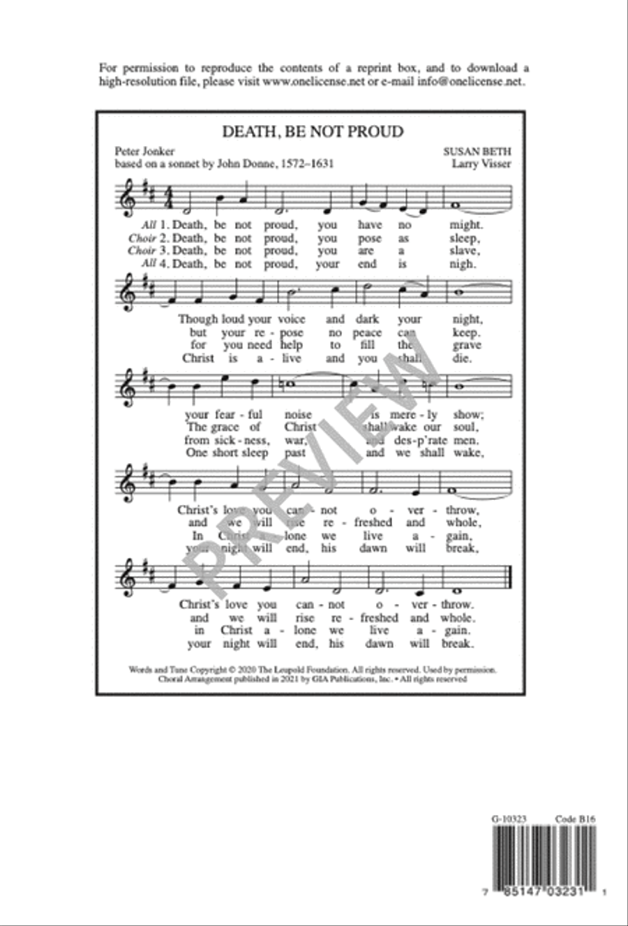 Death, Be Not Proud 4-Part scores gallery preview page 16