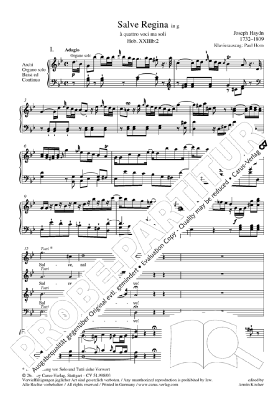 Salve Regina in g Salve Regina in g 4-Part scores gallery preview page 5