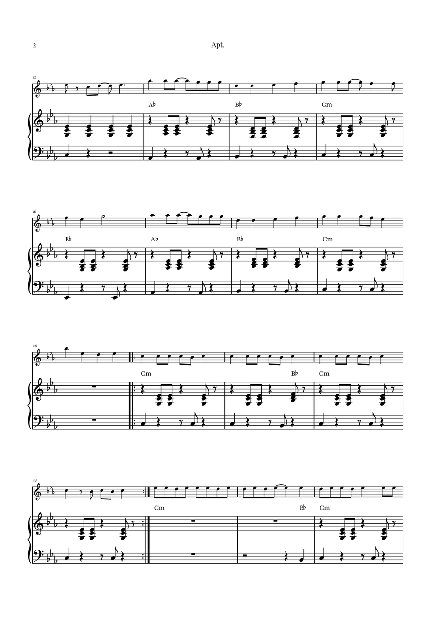 Apt. Violin Solo scores gallery preview page 2