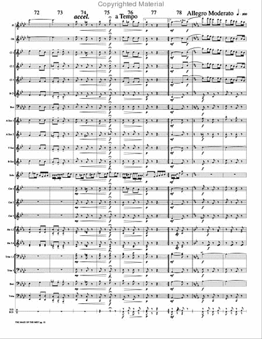 The Maid of the Mist Concert Band scores gallery preview page 13