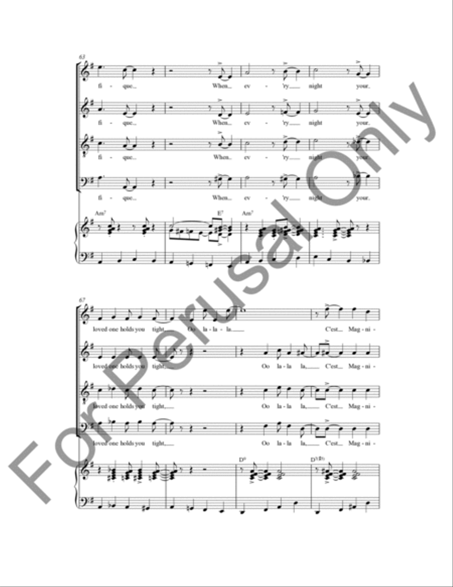 C'est Magnifique C'est Magnifique 4-Part scores gallery preview page 10
