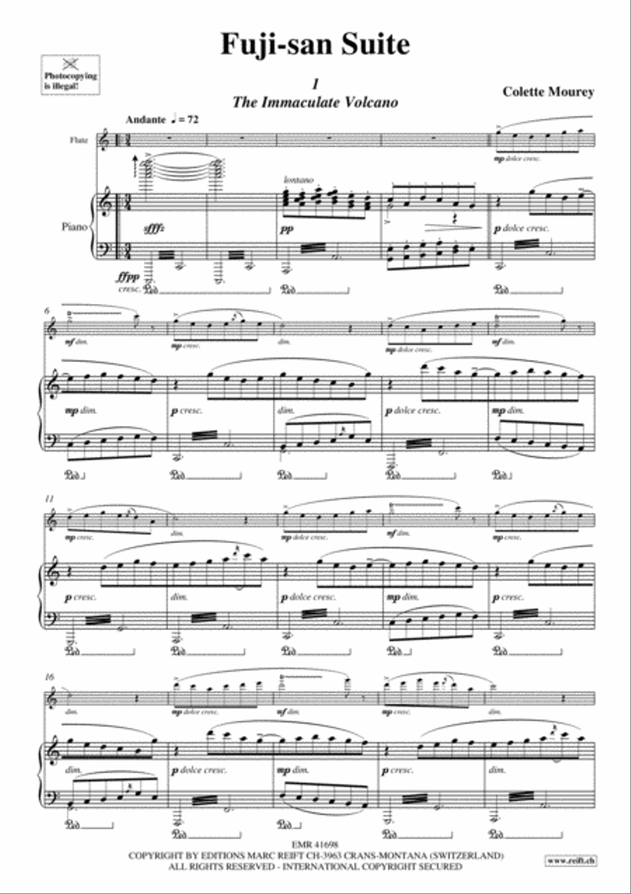 Fuji-san Suite Flute Solo scores gallery preview page 4