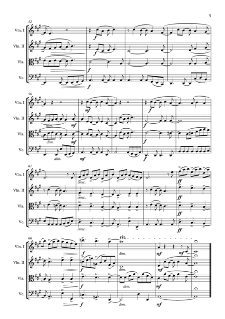 Here Comes The Sun String Quartet scores gallery preview page 5