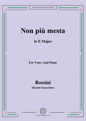Rossini-Non,più mesta,from 'La Cenerentola',in E Major,for Voice and Piano