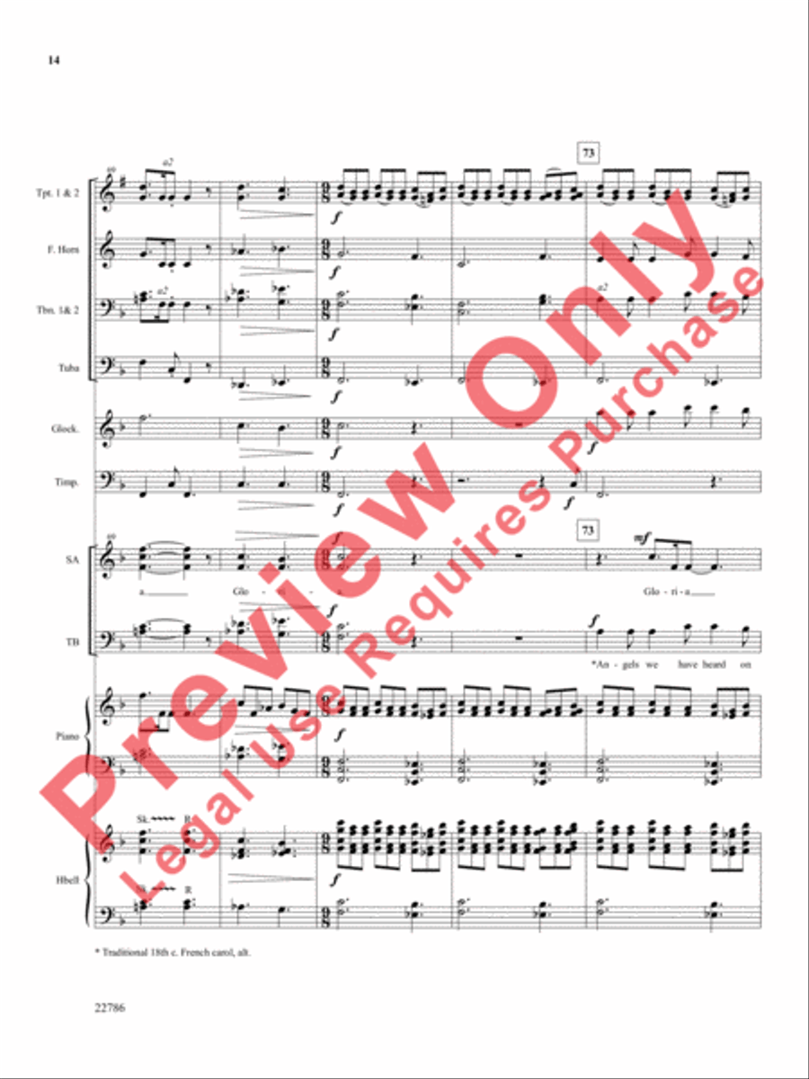 Gloria for Christmas Choir scores gallery preview page 15