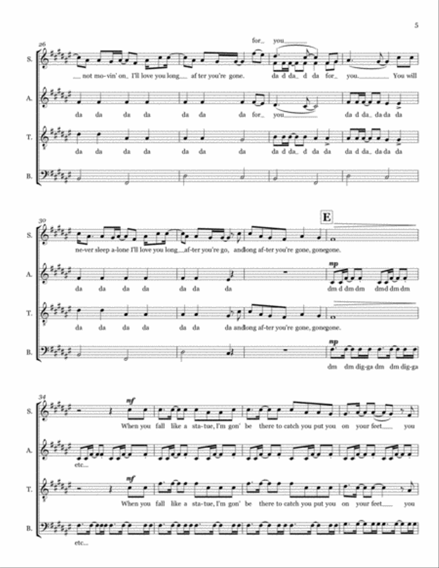 Gone, Gone, Gone 4-Part scores gallery preview page 4