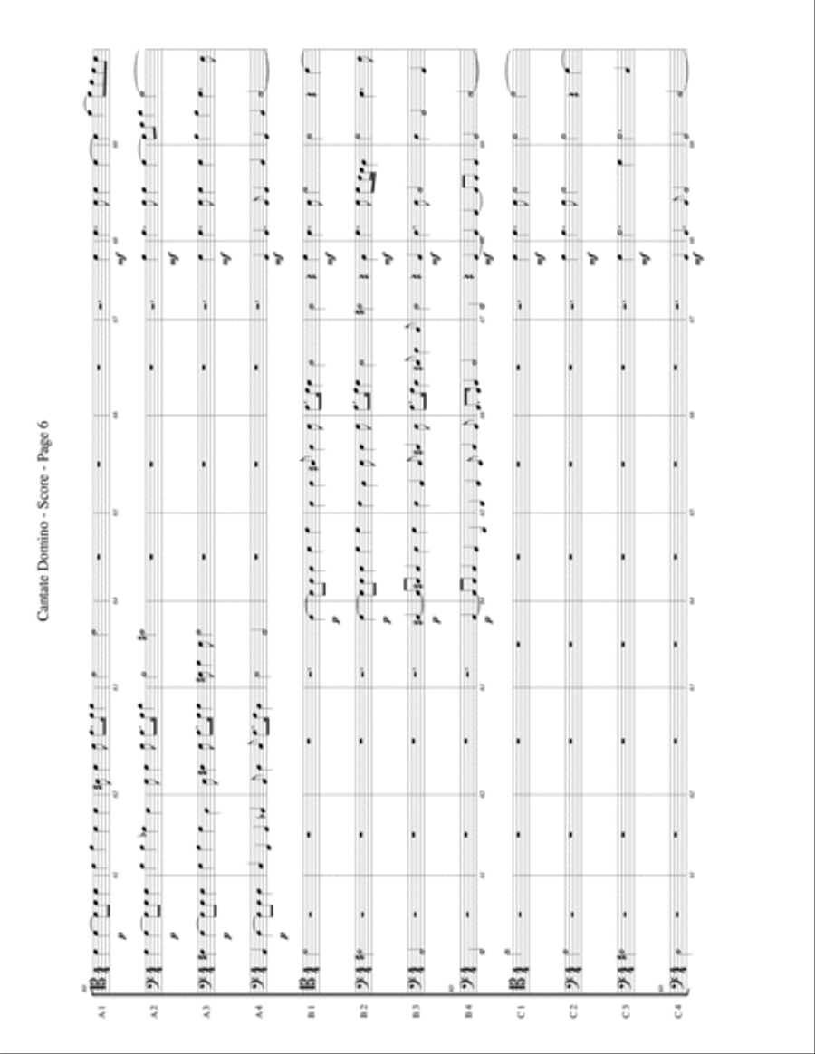 Cantate Domino for Trombone or Low Brass Duodectet (12 Part Ensemble) Brass Duet scores gallery preview page 6