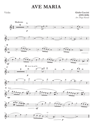 Ave Maria by Caccini-Vavilov for Violin and Piano