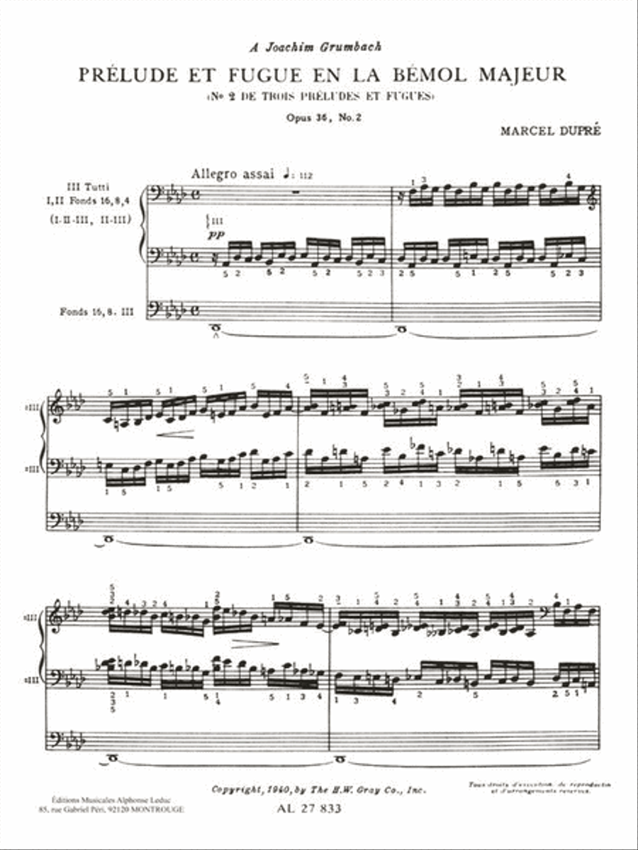 Prelude And Fugue In A Flat Major, For Organ Organ Solo scores gallery preview page 2
