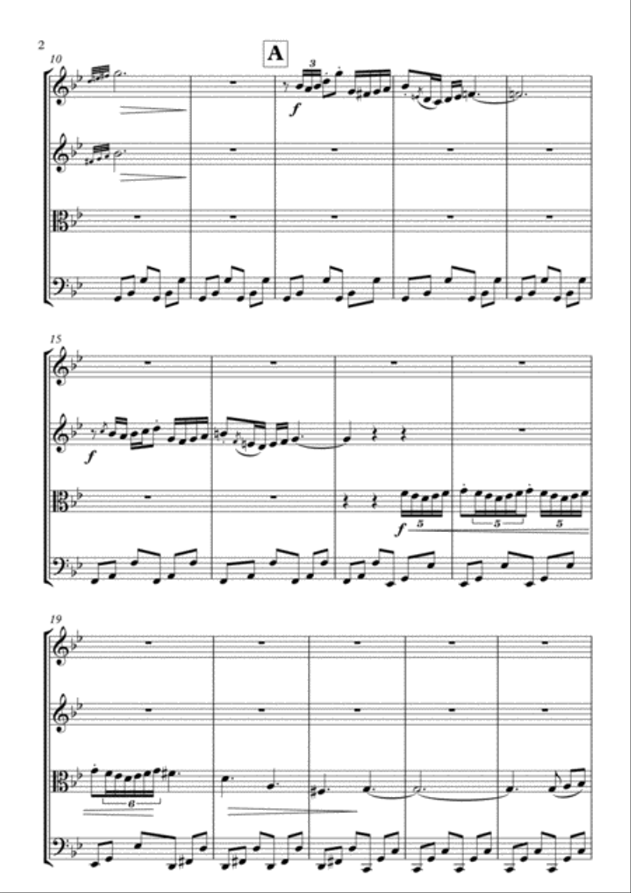 Rudimentary Problem Rudimentary Problem String Quartet scores gallery preview page 4