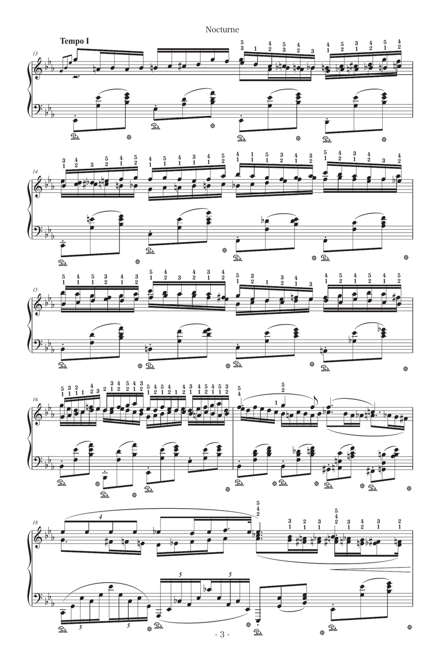 Nocturne Op.9-2 Arrangement for Concert - Op.3 Piano Solo scores gallery preview page 3