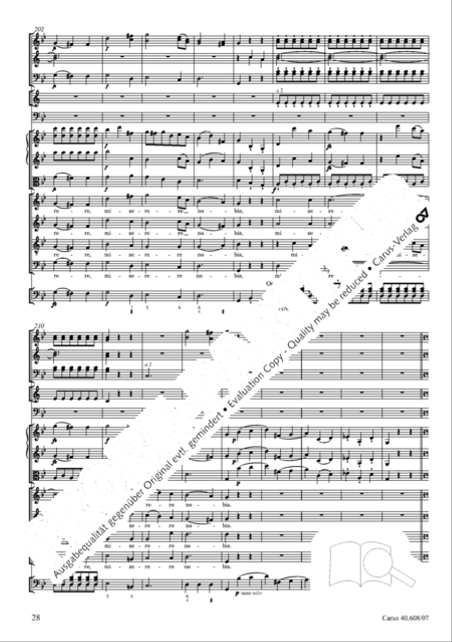 Missa Sancti Bernardi von Offida in B 4-Part scores gallery preview page 43