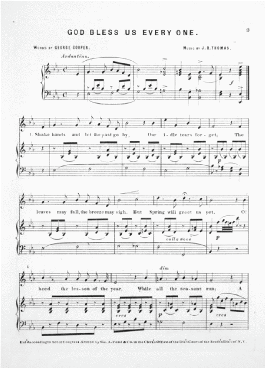 God Bless Us Every One. Song Voice scores gallery preview page 2