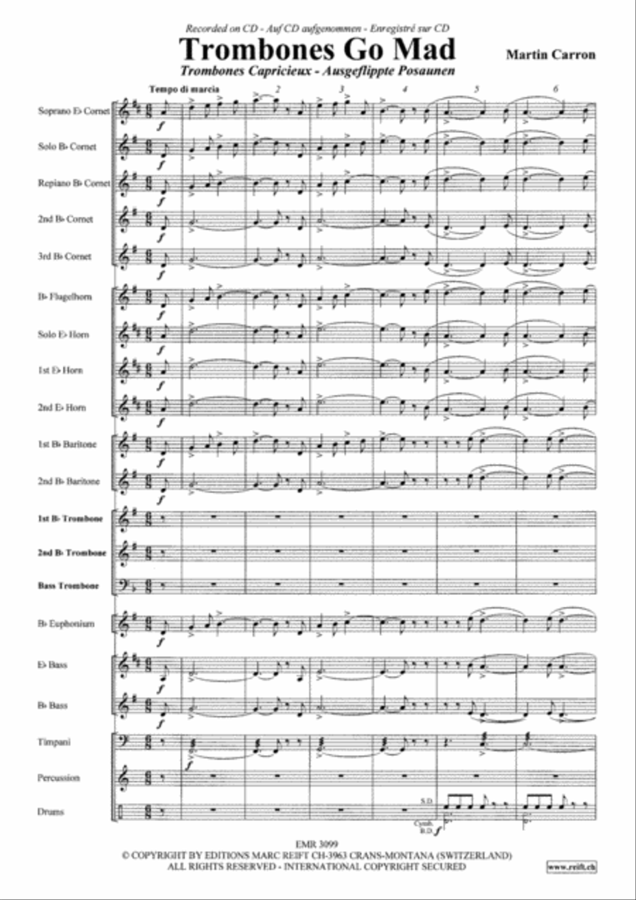 Trombones Go Mad Trombone Trio scores gallery preview page 4