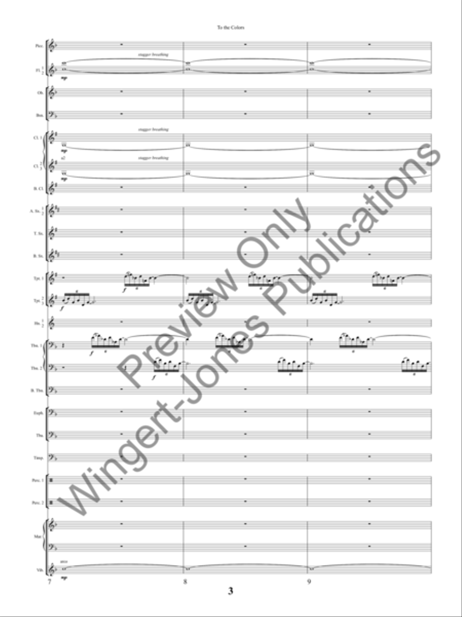 To The Colors Concert Band scores gallery preview page 6