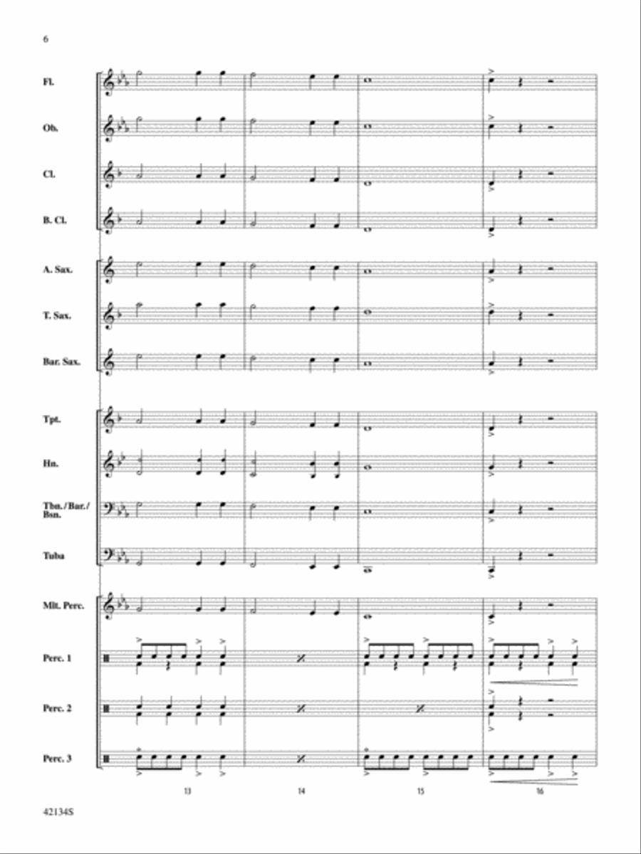Warp Speed: Score Warp Speed: Score Concert Band scores gallery preview page 6