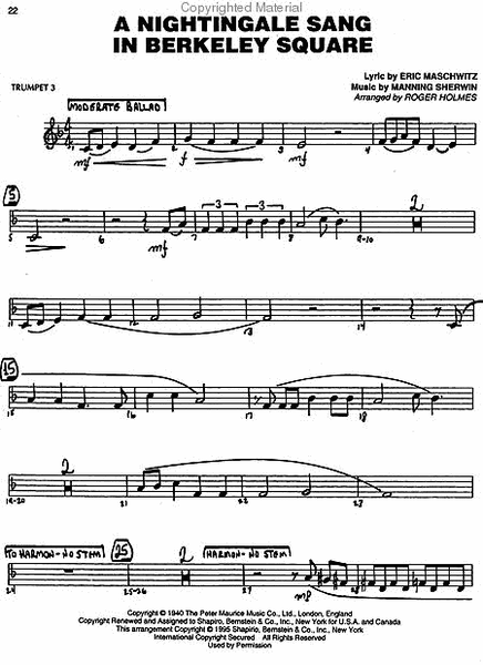 Easy Jazz Favorites – Trumpet 3