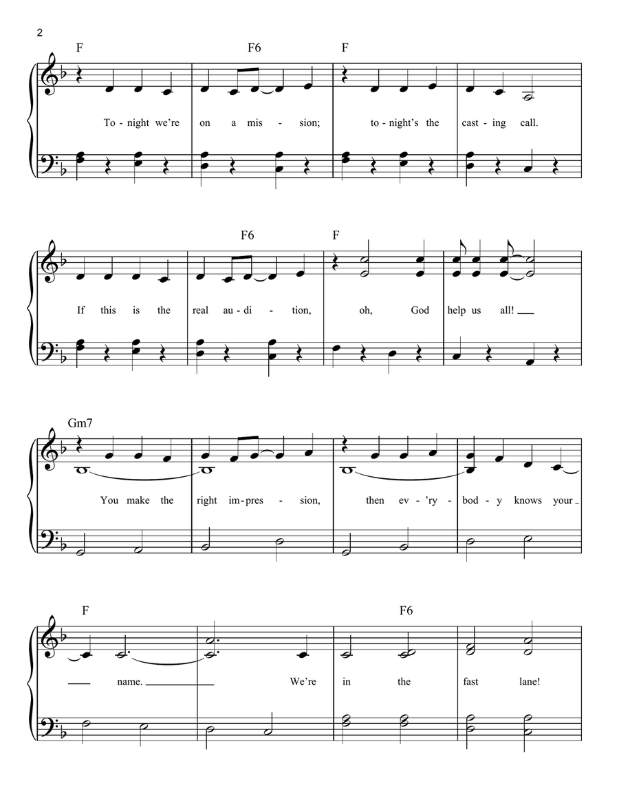 Someone In The Crowd Easy Piano scores gallery preview page 2