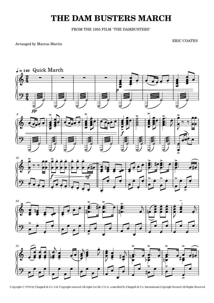 The Dam Busters The Dam Busters Piano Method scores gallery preview page 1