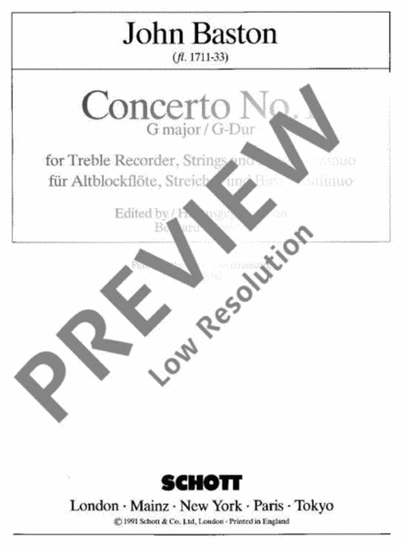 Concerto No. 1 in G major