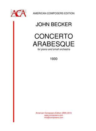 Book cover for [Becker] Concerto Arabesque