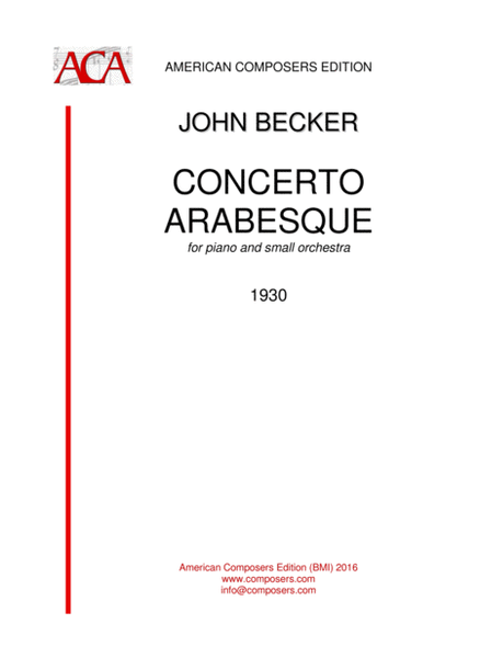 [Becker] Concerto Arabesque