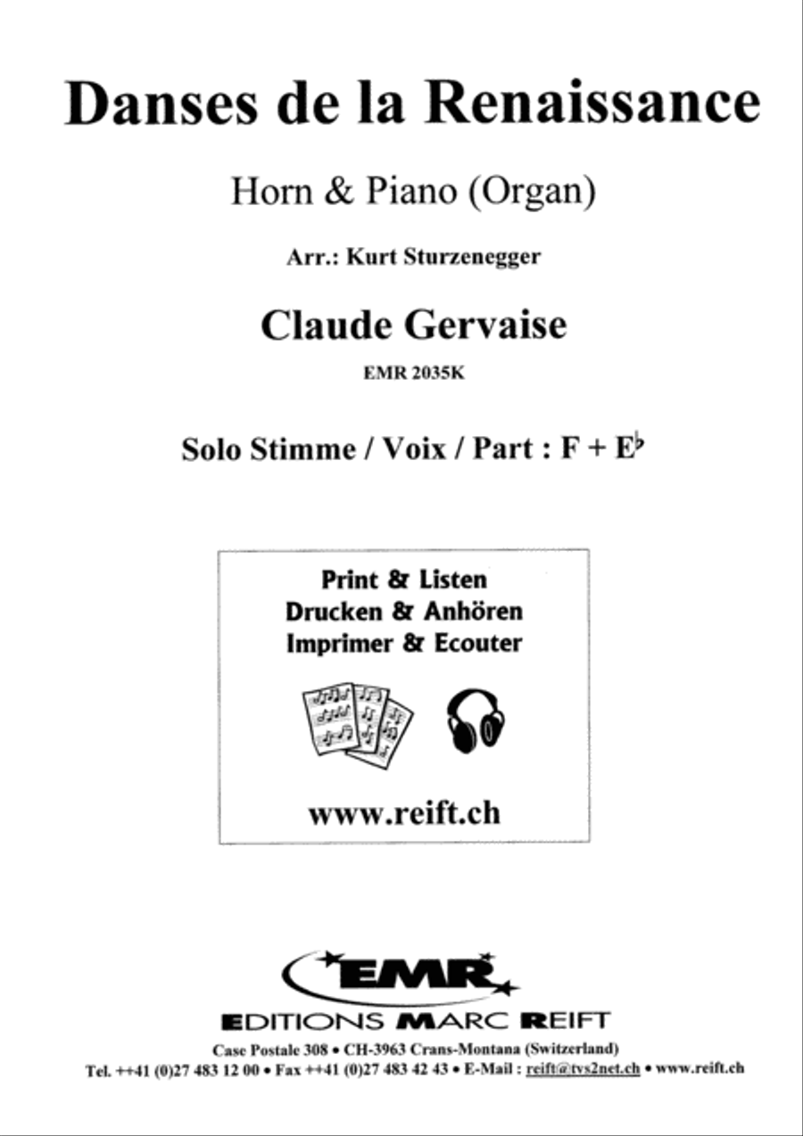 Danses de la Renaissance Horn scores gallery preview page 2