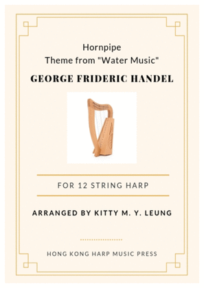 Book cover for Theme from Water Music by Handel - 12 String Small Lap Harp
