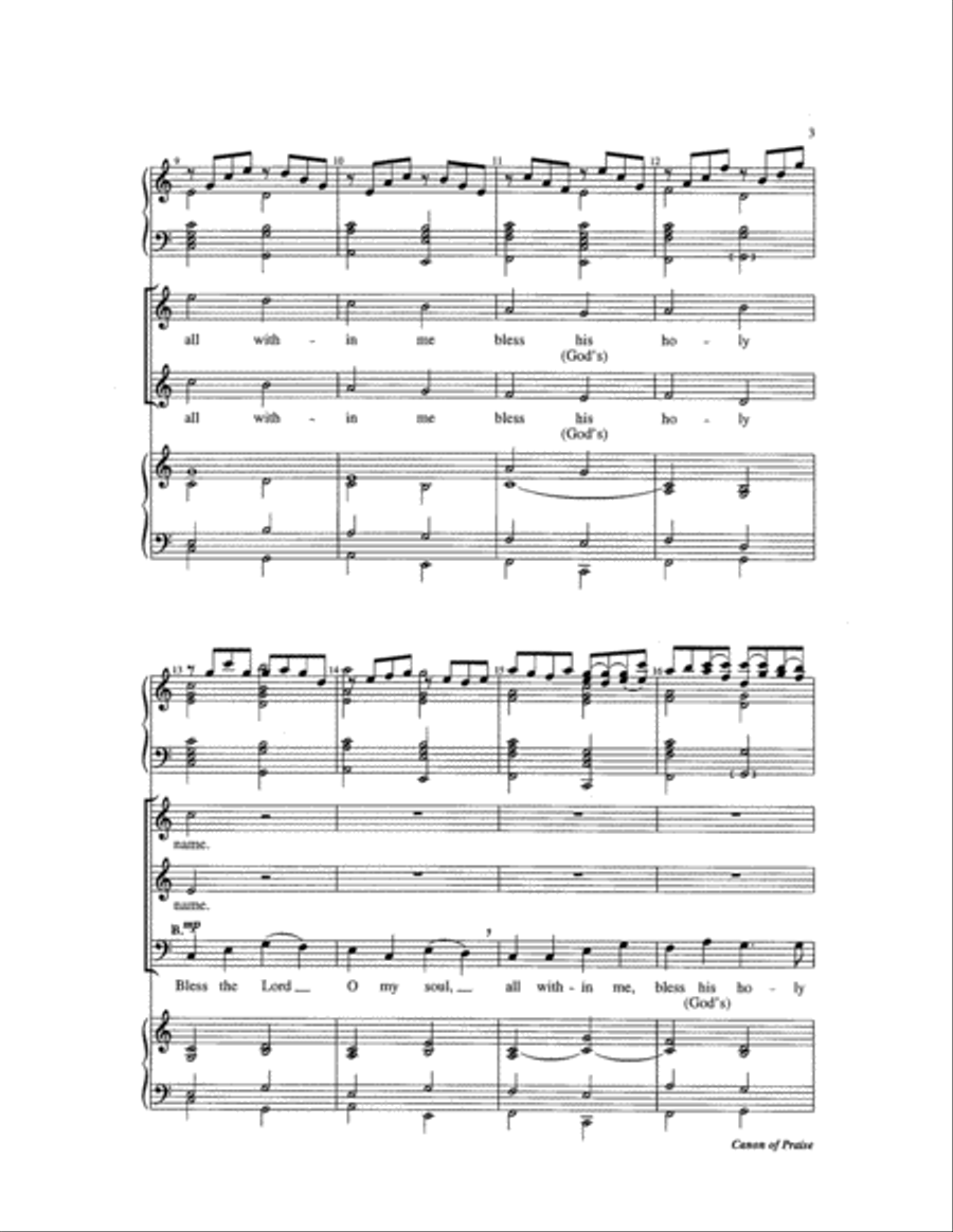 Canon of Praise 3-Part scores gallery preview page 3