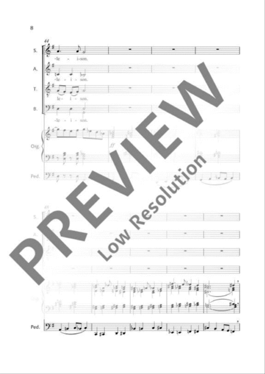 Missa festiva 4-Part scores gallery preview page 9