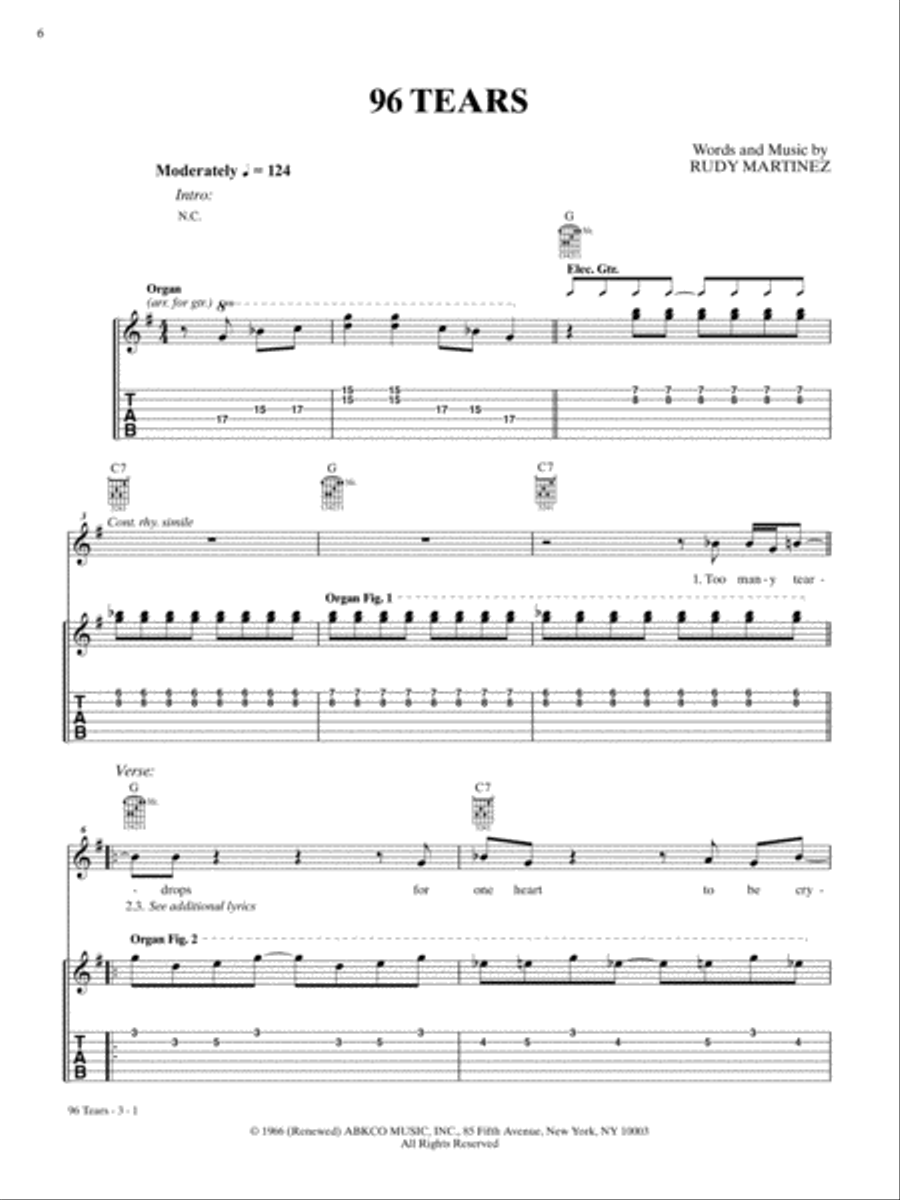 The New Guitar Big Book of Hits -- '50s & '60s Guitar Tablature scores gallery preview page 5