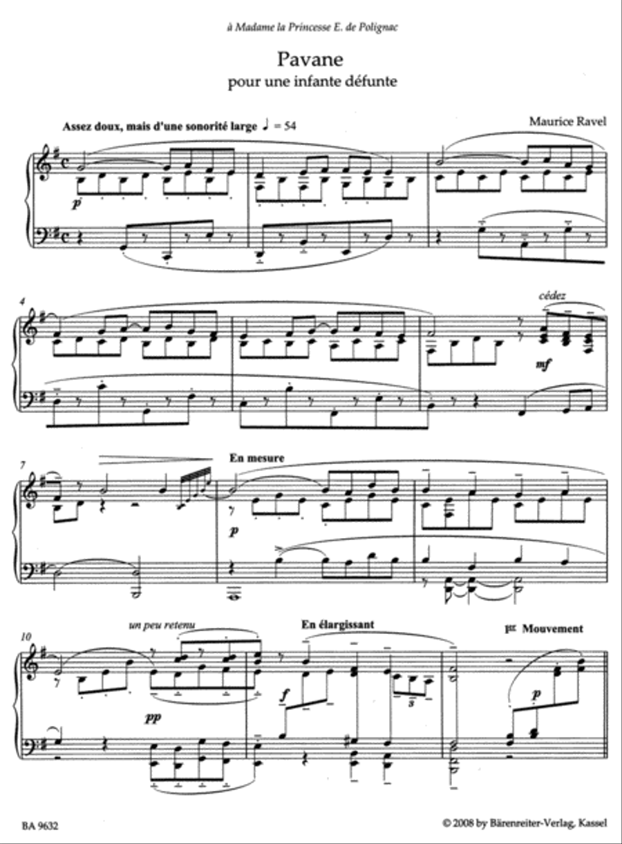 Pavane pour une infante defunte for Piano Piano Solo scores gallery preview page 2