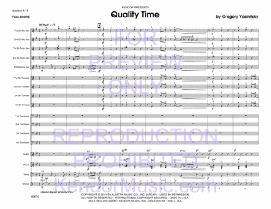 Quality Time Jazz Ensemble scores gallery preview page 2