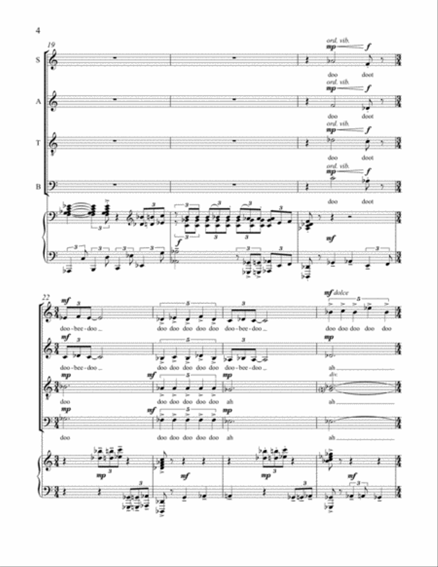 Clair de Lune in Blue Clair de Lune in Blue 4-Part scores gallery preview page 4