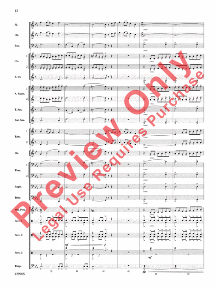 Terracotta Warriors Concert Band scores gallery preview page 13