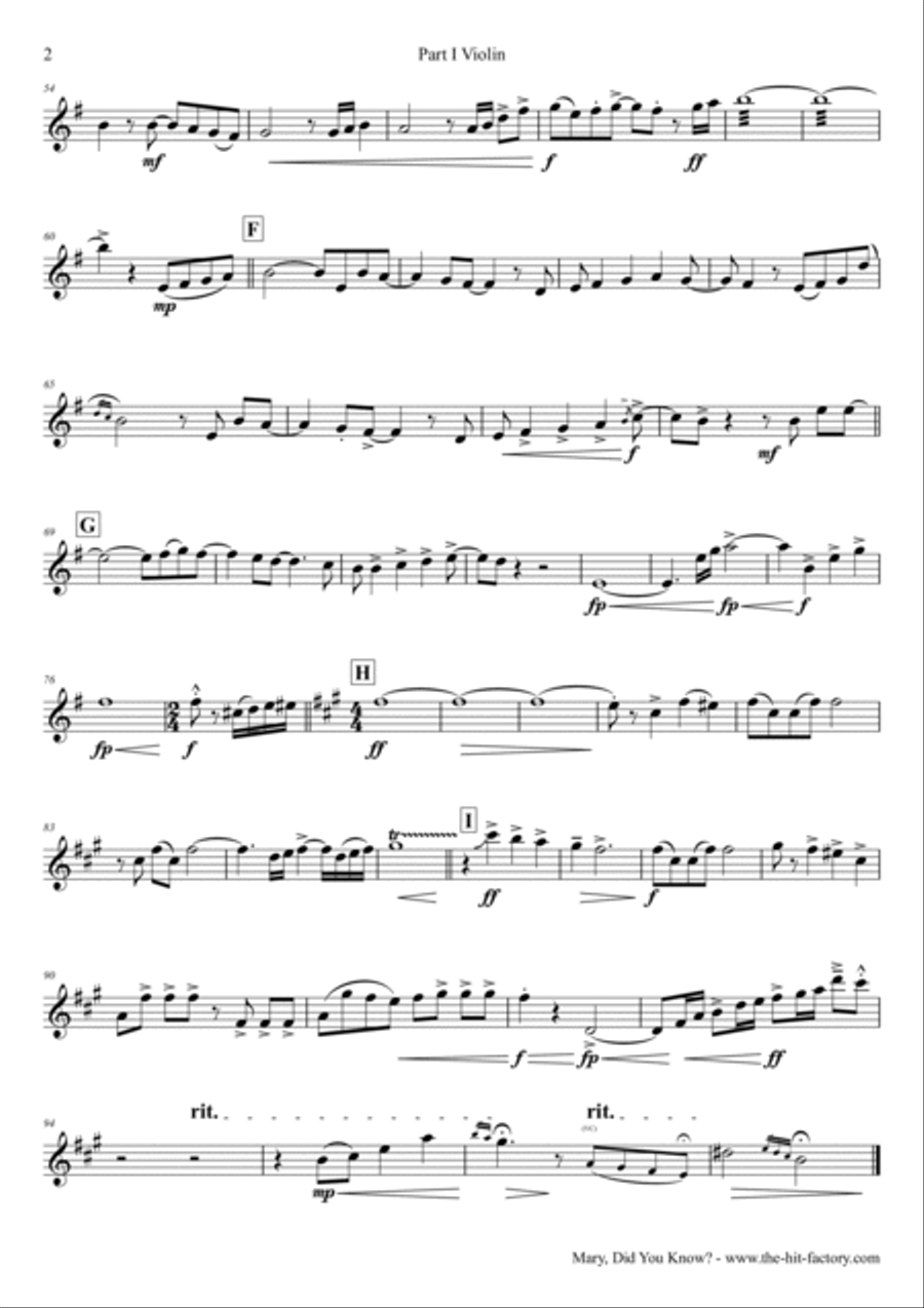 Mary, Did You Know? String Trio scores gallery preview page 6
