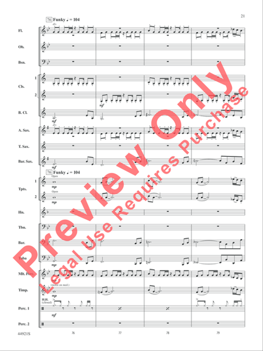 The Man from U.N.C.L.E. (from the Original Motion Picture Soundtrack) Concert Band scores gallery preview page 22