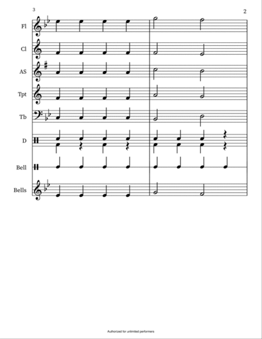 Jolly Old St. Nicholas Concert Band scores gallery preview page 2