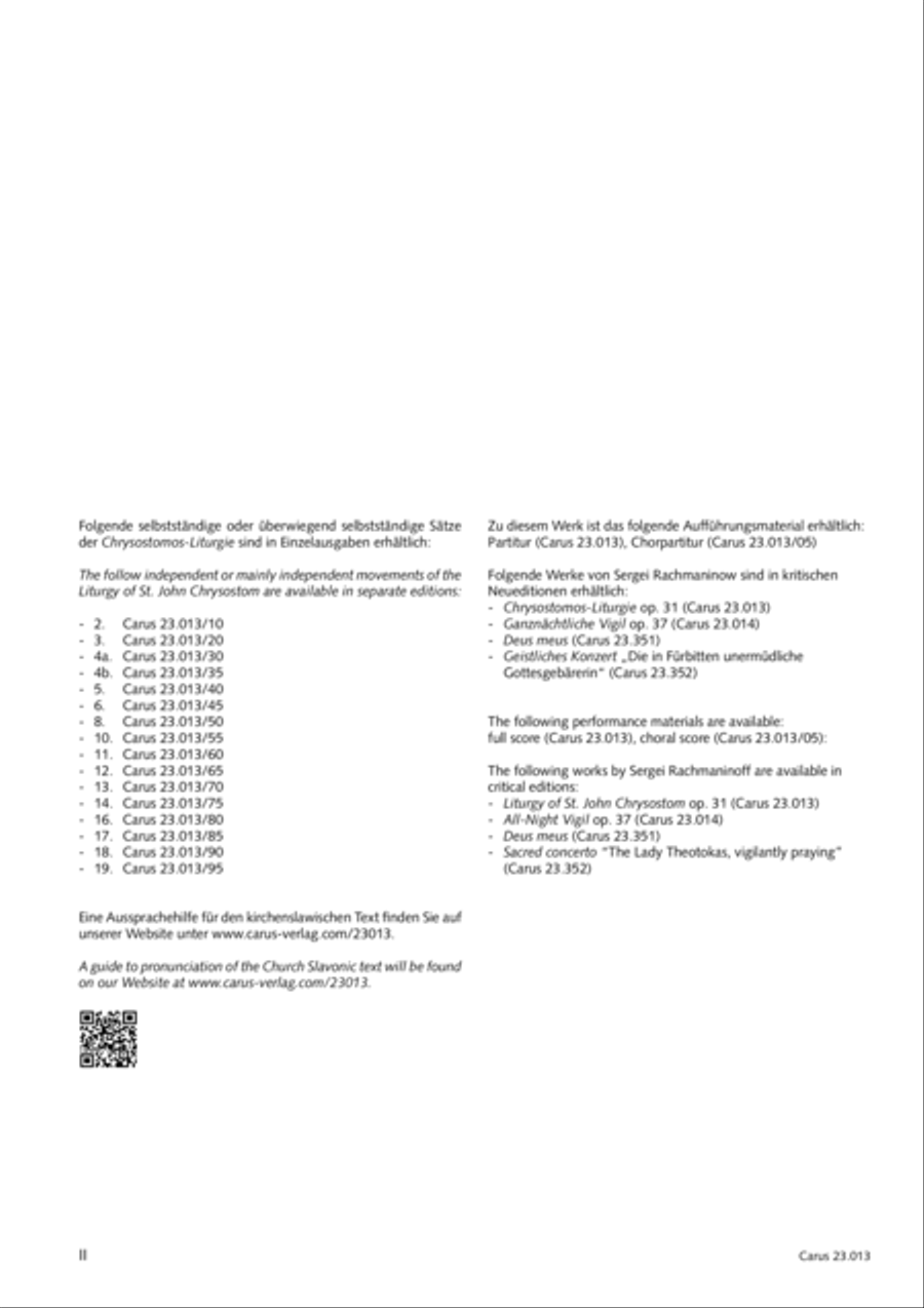 Liturgy of St. John Chrysostom op. 31 for mixed choir a cappella (Chrysostomos-Liturgie op. 31 fur Chor a cappella mit singbarem deutschem Text) A Cappella scores gallery preview page 3