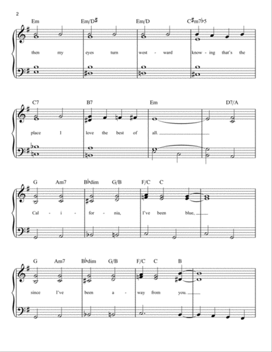 California, Here I Come California, Here I Come Easy Piano scores gallery preview page 2