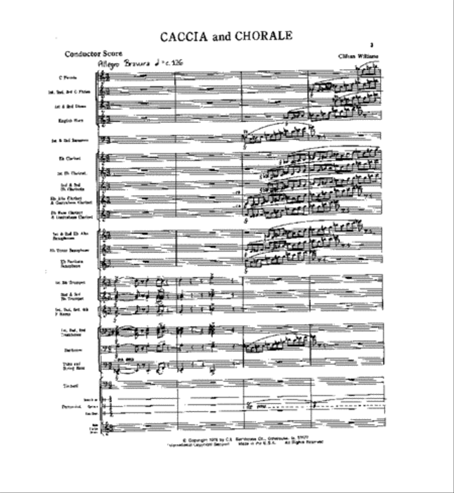 Caccia and Chorale Caccia and Chorale Concert Band scores gallery preview page 2